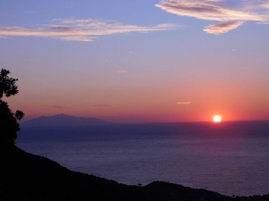 Poésie Corse : mer, coucher de soleil